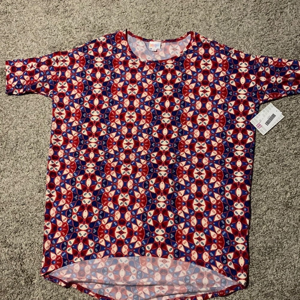 Red white and blue Irma lularoe blouse